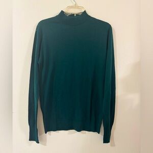 JOHN SMEDLEY Lundy Extra Fine Merino Crew Neck Pine Green